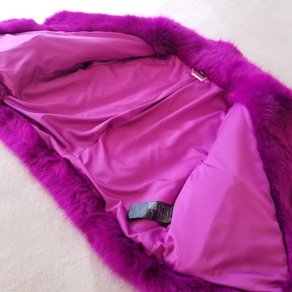 GUESS Marciano Purple Faux Fur Jacket - Picture 8 of 14